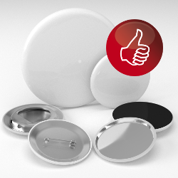 Spiegel-Buttons - Selber gestalten und mit ansteckender Werbung überzeugen!
