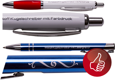Haftnotizen und Kugelschreiber als Give-away