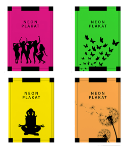 Neon-Plakate - Wir drucken selbst gestaltete Plakate mit Ihrem Wunschmotiv auf Neonpapiere!