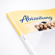 Abizeitung Drahtheftung Detail Rücken Klammerheftung Broschüre günstig drucken lassen