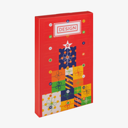 RITTER-SPORT-Adventskalender im Hochformat mit personalisiertem Druck, Frontansicht