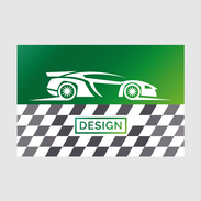 Rechteckiger Auto-Sticker mit einseitigem Digitaldruck 4/0-farbig und spitzen Ecken