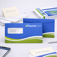Briefumschläge günstig online bedrucken lassen – DIN EA5-6 Kuverts für Einladungen Mailings und Geschäftspost