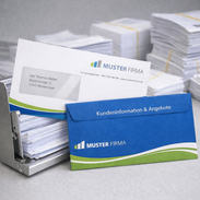 Briefumschläge für Mailings Rechnungen und Versand bedrucken lassen – DIN lang Kuverts im Firmenlayout
