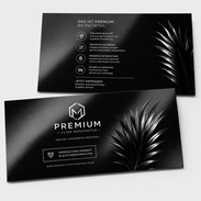 Flyer DIN lang quer mit vollflächigem UV-Lack in Hochglanz
