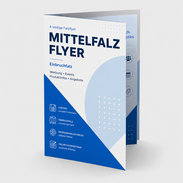 4-seitiger Flyer mit Mittelfalz für Werbung, Events, Produktinformationen und Angebote