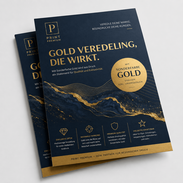Werbeflyer mit Sonderfarbe Gold und edler Premiumoptik