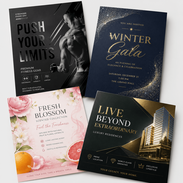 Veredelte Flyer mit UV-Lack Glitzerlack Duftlack und Glanzeffekten