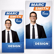 Wahlplakate mit identischem Motiv in verschiedenen Formaten – flexible Größen für Wahlwerbung