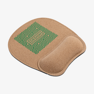 Ergonomisches Mousepad aus Kork mit Handgelenkauflage und individuellem Druck