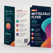 Kreativer 4-seitiger Mittelfalz-Flyer mit modernem Design für Werbung, Events und Angebote