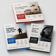 Multiloft-Werbeflyer mit sichtbarem Farbkern und Produktmotiven