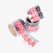 Hochtransparente PP-Haftfolie als No-Label-Look-Etiketten auf Rolle