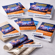 Materialien für Eventplakate und Veranstaltungsplakate im Vergleich