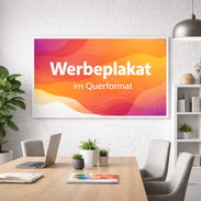 Plakat im Querformat Werbung Aktionen Veranstaltungen Außenwerbung