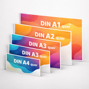 Plakate im Querformat drucken lassen DIN A0 A1 A2 A3 Poster Werbung