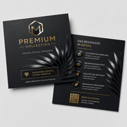 Quadratische Flyer mit partiellem UV-Lack glänzend veredelt