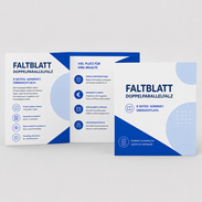 Quadratischer Doppelparallelfalz-Flyer 8-seitig für kreative Werbung Einladungen Aktionen und Produktinformationen