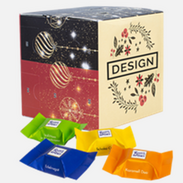 Ritter Sport Würfel Adventskalender, vollfarbig 4/0 bedruckt auf Chromokarton