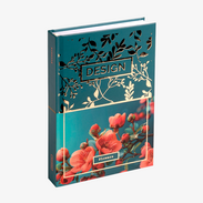 Personalisiertes Hardcover-Buch im Hochformat mit geradem, stabilem Rücken und aufwendiger Goldverzierung.